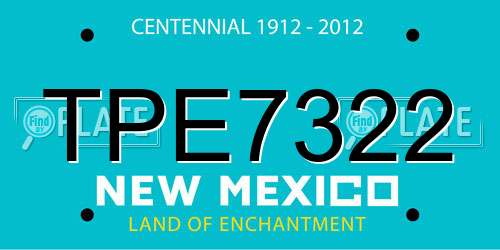 TPE7322 New Mexico License Plate