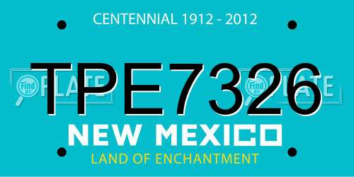 TPE7326 New Mexico License Plate