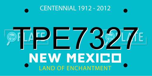 TPE7327 New Mexico License Plate
