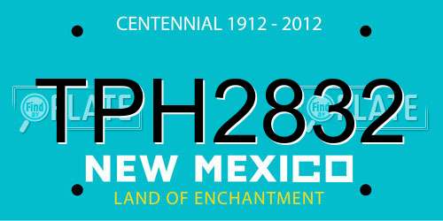 TPH2832 New Mexico License Plate