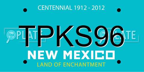 TPKS96 New Mexico License Plate