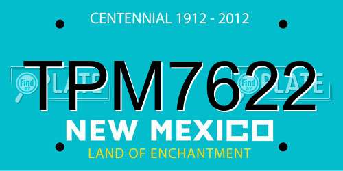 TPM7622 New Mexico License Plate