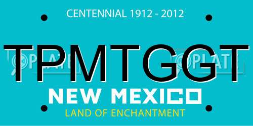 TPMTGGT New Mexico License Plate