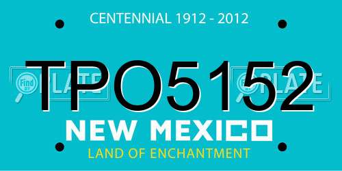 TPO5152 New Mexico License Plate