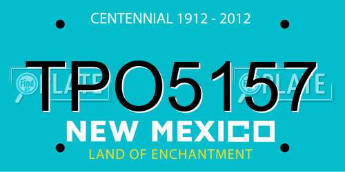 TPO5157 New Mexico License Plate