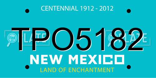 TPO5182 New Mexico License Plate