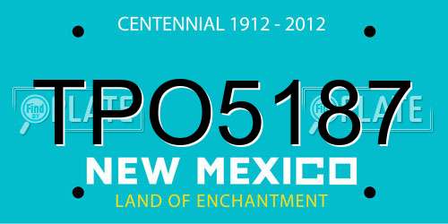TPO5187 New Mexico License Plate