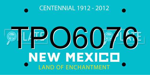 TPO6076 New Mexico License Plate