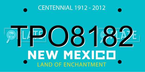 TPO8182 New Mexico License Plate
