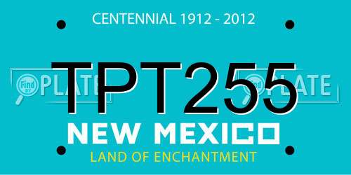 TPT255 New Mexico License Plate