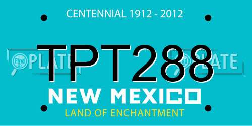 TPT288 New Mexico License Plate