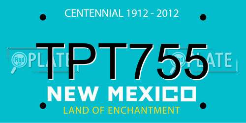 TPT755 New Mexico License Plate