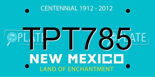 TPT785 New Mexico License Plate