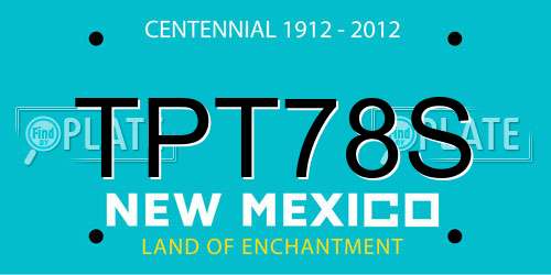 TPT78S New Mexico License Plate