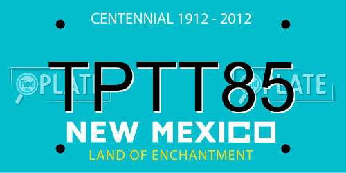 TPTT85 New Mexico License Plate
