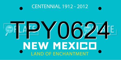 TPY0624 New Mexico License Plate