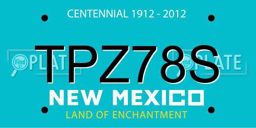 TPZ78S New Mexico License Plate