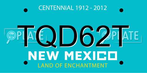 TQD62T New Mexico License Plate
