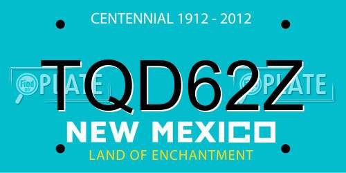 TQD62Z New Mexico License Plate