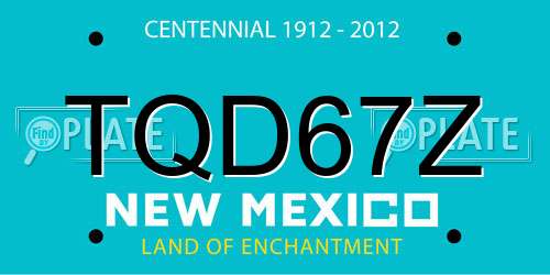 TQD67Z New Mexico License Plate