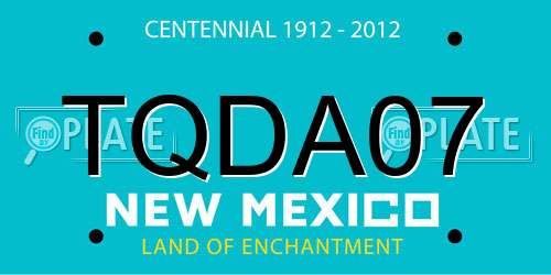 TQDA07 New Mexico License Plate