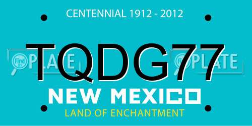 TQDG77 New Mexico License Plate