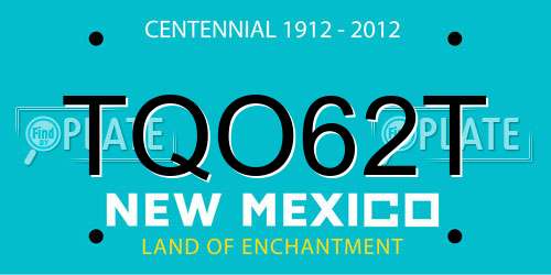TQO62T New Mexico License Plate