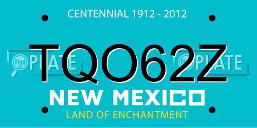 TQO62Z New Mexico License Plate