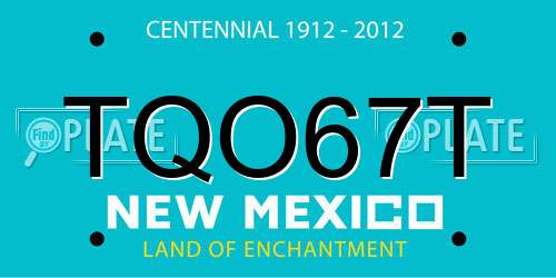 TQO67T New Mexico License Plate