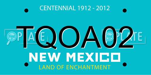 TQOA02 New Mexico License Plate