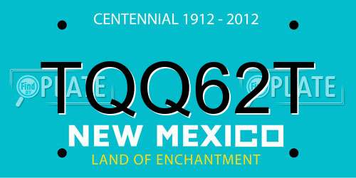 TQQ62T New Mexico License Plate