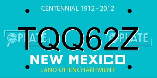 TQQ62Z New Mexico License Plate