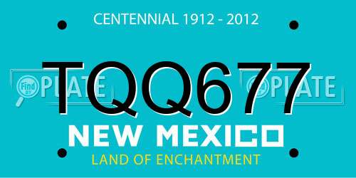 TQQ677 New Mexico License Plate