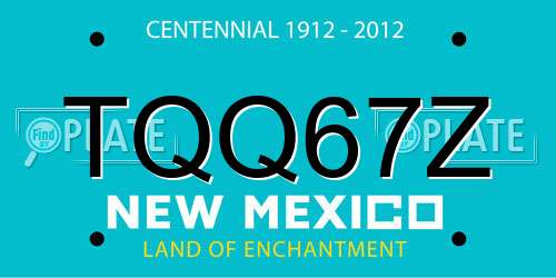 TQQ67Z New Mexico License Plate