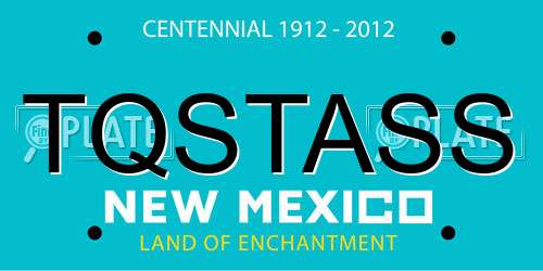 TQSTASS New Mexico License Plate