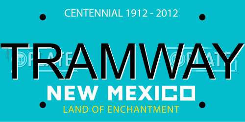 TRAMWAY New Mexico License Plate