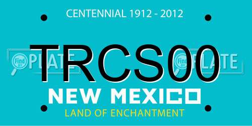 TRCS00 New Mexico License Plate