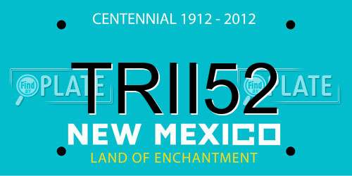 TRII52 New Mexico License Plate