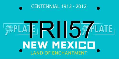 TRII57 New Mexico License Plate