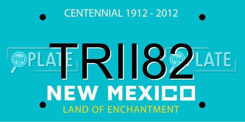 TRII82 New Mexico License Plate