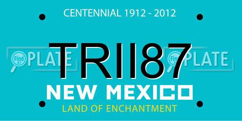 TRII87 New Mexico License Plate