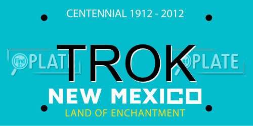 TROK New Mexico License Plate