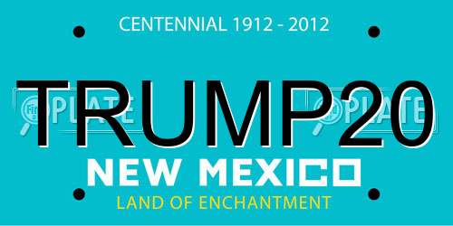TRUMP20 New Mexico License Plate