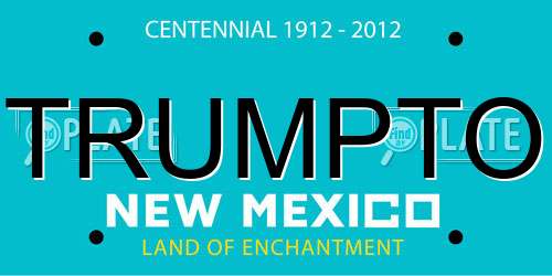 TRUMPTO New Mexico License Plate