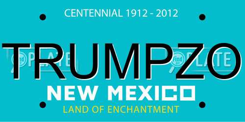 TRUMPZO New Mexico License Plate