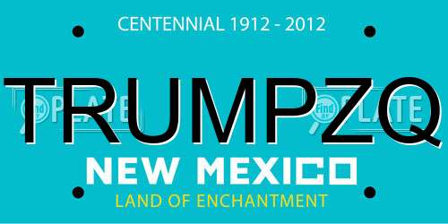 TRUMPZQ New Mexico License Plate