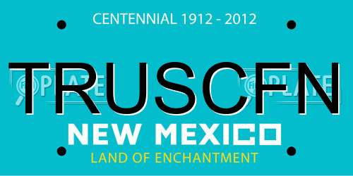 TRUSCFN New Mexico License Plate
