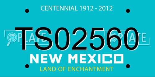 TS02560 New Mexico License Plate
