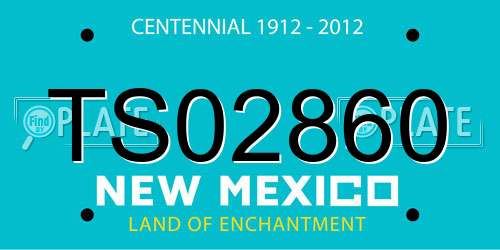 TS02860 New Mexico License Plate