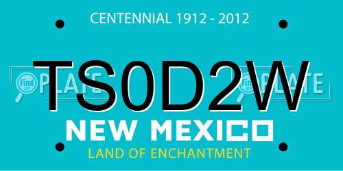 TS0D2W New Mexico License Plate